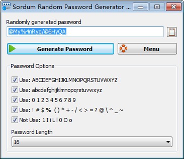 Sordum  Random  Password  Generator(强密码随机生成器)