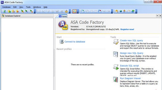 ASA  Code  Factory(数据库管理工具)