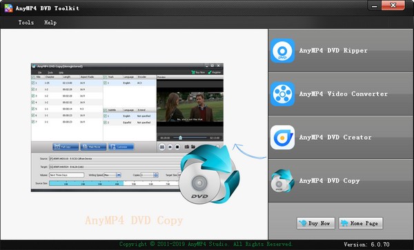 AnyMP4 DVD  Toolkit(DVD多功能工具箱)